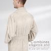 imageAmerican Soft Linen Mens 100 Cotton Terry Bathrobe  Soft Absorbent Quick Dry Turkish Robe for MenBeige