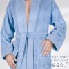 imageAmerican Soft Linen Mens 100 Cotton Terry Bathrobe  Soft Absorbent Quick Dry Turkish Robe for MenLight Blue