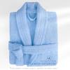 imageAmerican Soft Linen Mens 100 Cotton Terry Bathrobe  Soft Absorbent Quick Dry Turkish Robe for MenLight Blue
