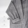 imageAmerican Soft Linen Mens 100 Cotton Terry Bathrobe  Soft Absorbent Quick Dry Turkish Robe for MenLight Grey