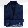 imageAmerican Soft Linen Mens 100 Cotton Terry Bathrobe  Soft Absorbent Quick Dry Turkish Robe for MenNavy Blue