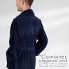 imageAmerican Soft Linen Mens 100 Cotton Terry Bathrobe  Soft Absorbent Quick Dry Turkish Robe for MenNavy Blue