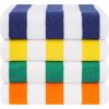 imageAmerican Soft Linen Cabana Striped Beach Towels 30x60 inch 4 Piece Oversize Pool Towels Quick Drying Sand Free Swim Towels Moss GreenMix Color