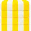 imageAmerican Soft Linen Cabana Striped Beach Towels 30x60 inch 4 Piece Oversize Pool Towels Quick Drying Sand Free Swim Towels Moss GreenYellow