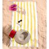 imageAmerican Soft Linen Cabana Striped Beach Towels 30x60 inch 4 Piece Oversize Pool Towels Quick Drying Sand Free Swim Towels Moss GreenYellow