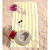 imageAmerican Soft Linen Cabana Striped Beach Towels 30x60 inch 4 Piece Oversize Pool Towels Quick Drying Sand Free Swim Towels Moss GreenYellow