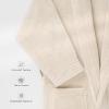 imageAmerican Soft Linen Luxury Mens Fleece Bathrobe Soft Warm Lightweight Plush Robe for Men Cozy Absorbent Spa Hotel QualityBeige