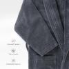 imageAmerican Soft Linen Luxury Mens Fleece Bathrobe Soft Warm Lightweight Plush Robe for Men Cozy Absorbent Spa Hotel QualityDark Gray