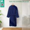 imageAmerican Soft Linen Luxury Mens Fleece Bathrobe Soft Warm Lightweight Plush Robe for Men Cozy Absorbent Spa Hotel QualityNavy Blue
