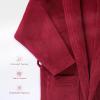 imageAmerican Soft Linen Luxury Mens Fleece Bathrobe Soft Warm Lightweight Plush Robe for Men Cozy Absorbent Spa Hotel QualityRed