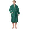 imageAmerican Soft Linen Luxury Mens Fleece Bathrobe Soft Warm Lightweight Plush Robe for Men Cozy Absorbent Spa Hotel QualityTeal