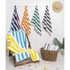 imageAmerican Soft Linen Cabana Striped Beach Towels 30x60 inch 4 Piece Oversize Pool Towels Quick Drying Sand Free Swim Towels Mint GreenGreen